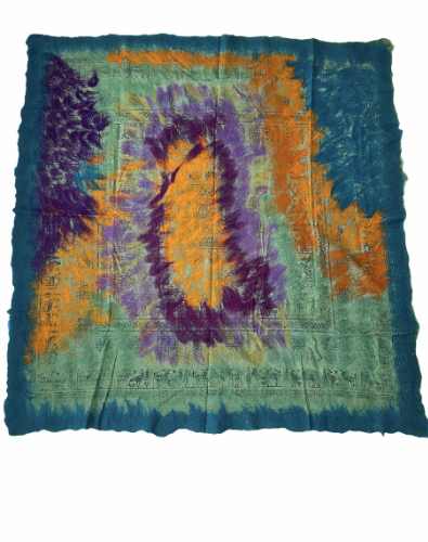 Hitit Motifli Tokat Yazması Keçe Masa Örtüsü Yeşil 150cm*140cm
